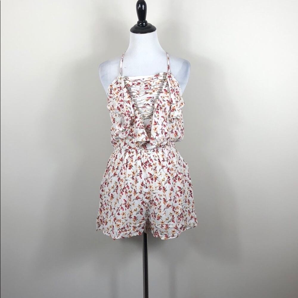 Very J Romper Sleeveless Floral